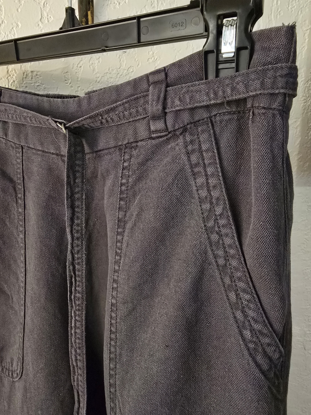 Calypso St. Barth women's linen pants in Washed Charcoal